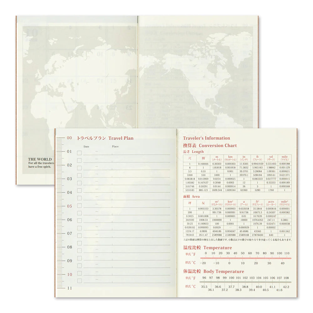 Traveler's Notebook – 2025 Monthly Diary (Passport Size)