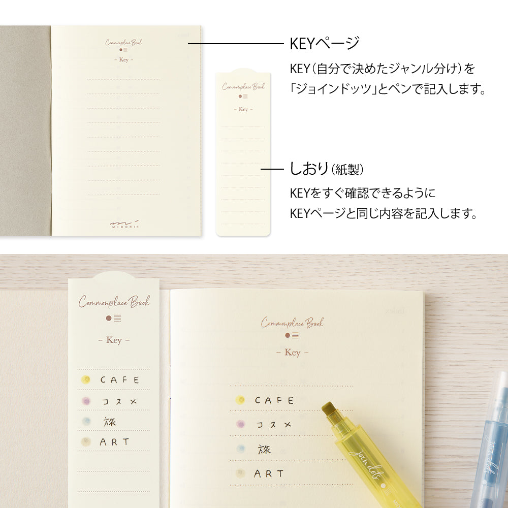 Midori - Notebook <A6> Commonplace Book Beige