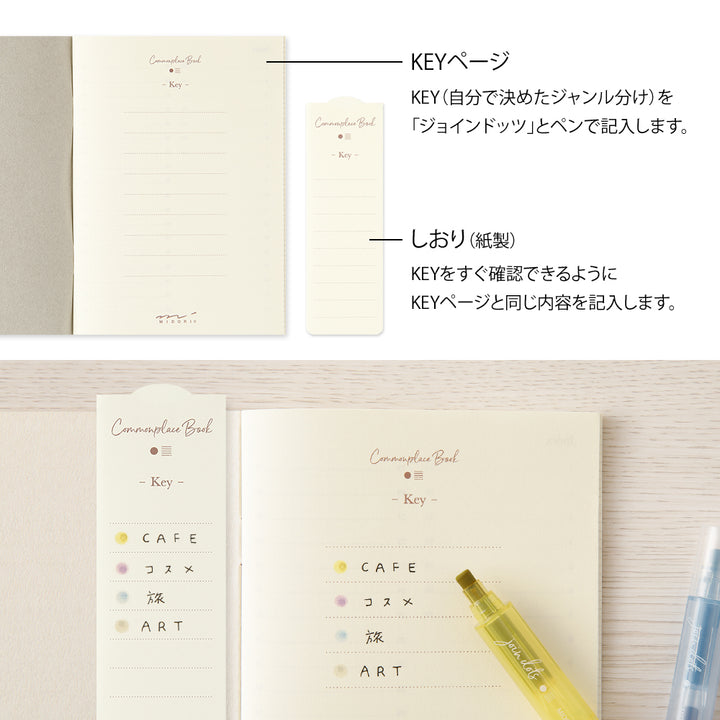 Midori - Notebook <A6> Commonplace Book Beige