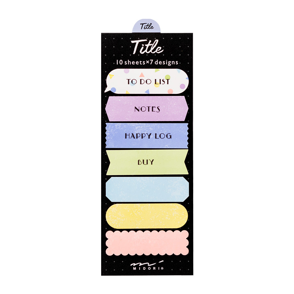 Midori - Sticky Note - Journal Title - Colorful