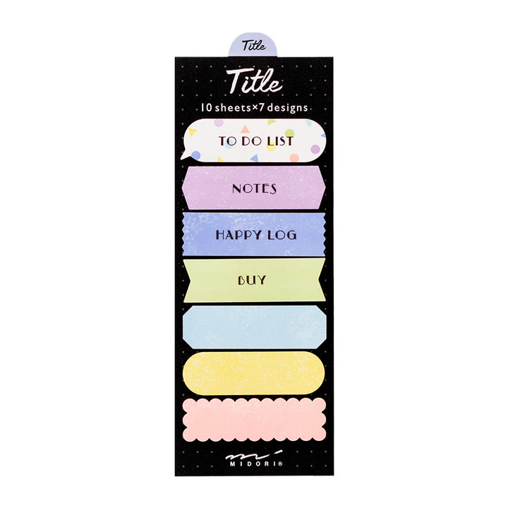 Midori - Sticky Note - Journal Title - Colorful