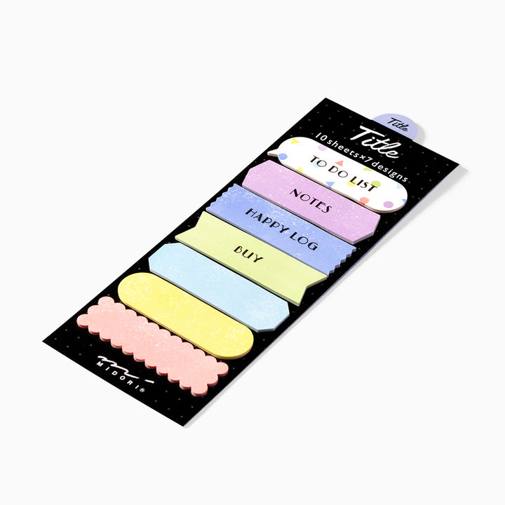 Midori - Sticky Note - Journal Title - Colorful