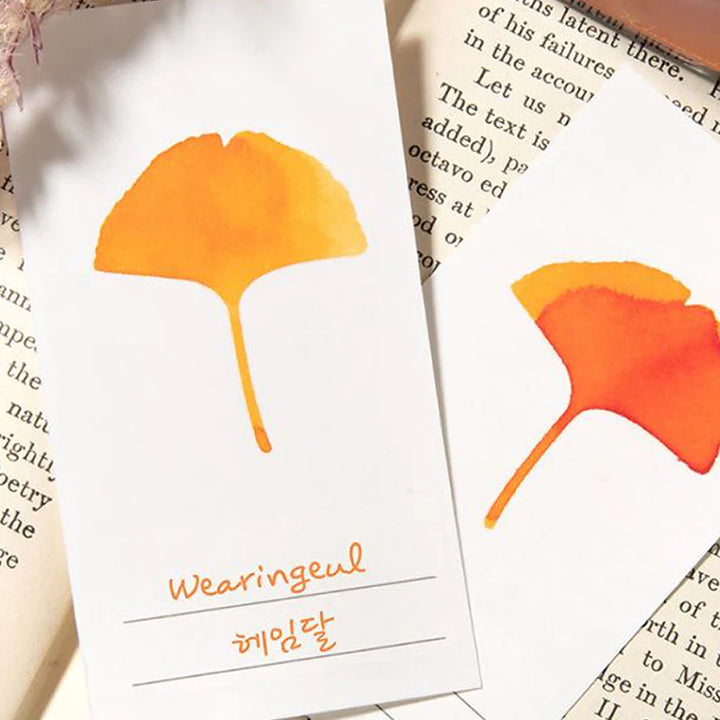 Wearingeul - Ink Swatch Card - Ginkgo Leaf