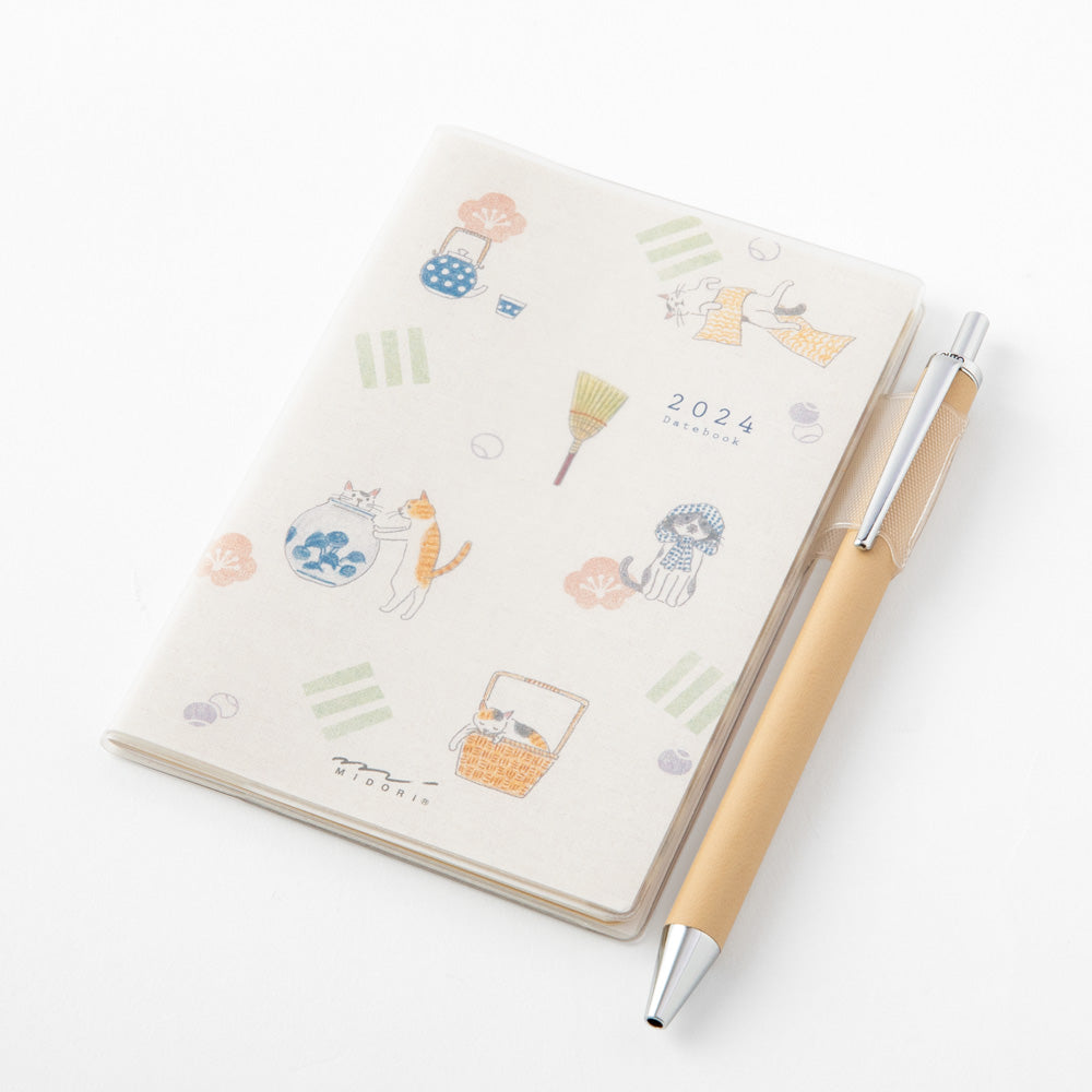 MIDORI - MD Notebook - 2024 Pocket Diary <Mini> - Cat