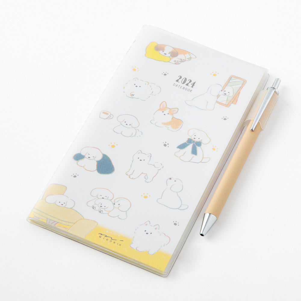 MIDORI - MD Notebook - 2024 Pocket Diary <Slim> - Dog