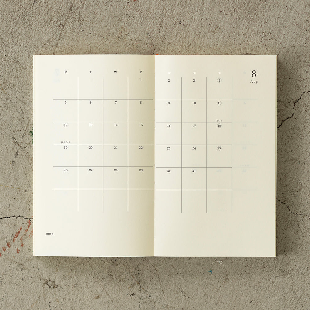 MIDORI - MD Notebook Diary 2024 - B6 Slim