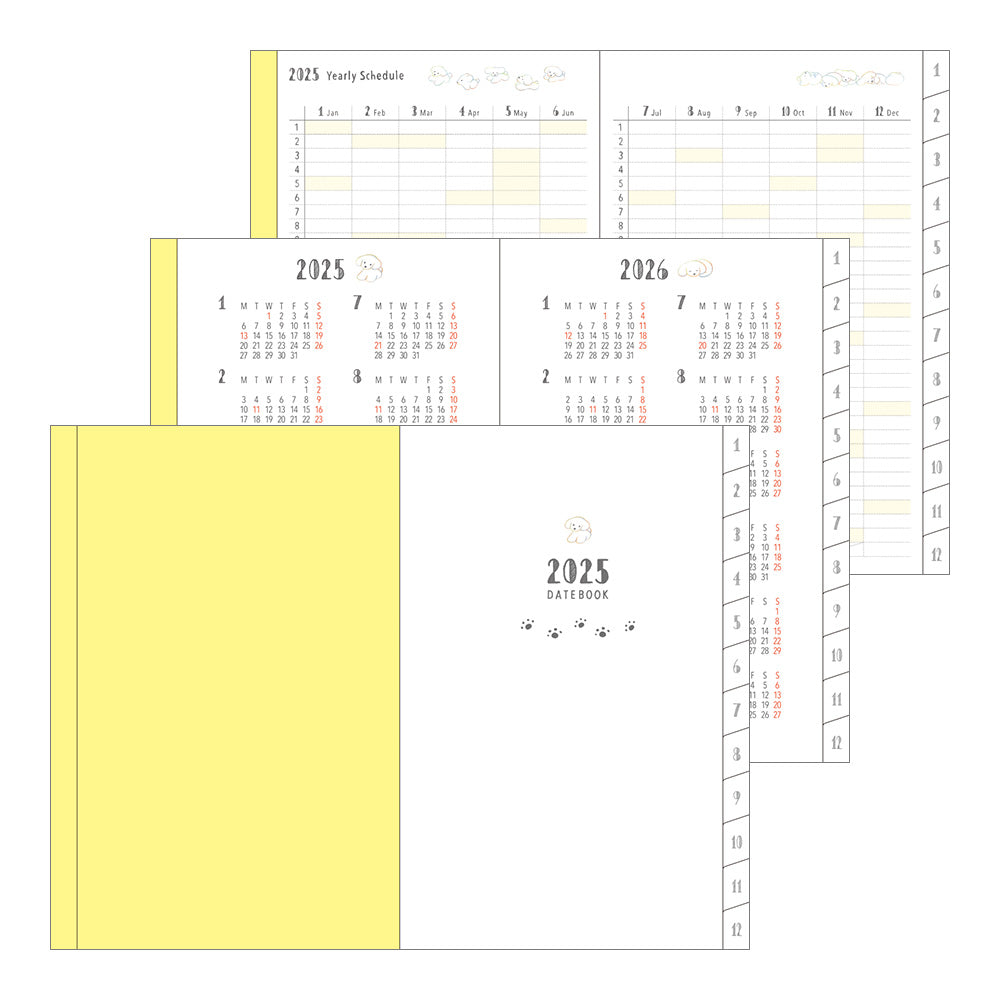 MIDORI - MD Notebook - 2025 Pocket Diary <Mini> - Dog