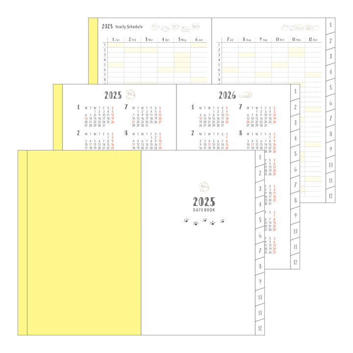 MIDORI - MD Notebook - 2025 Pocket Diary <Mini> - Dog