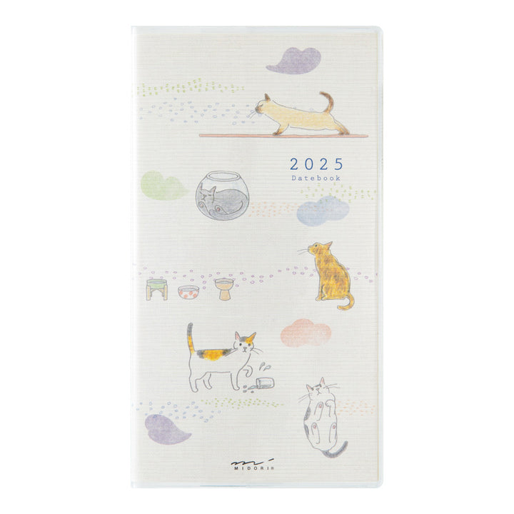 MIDORI - MD Notebook - 2025 Pocket Diary <Slim> - Cat