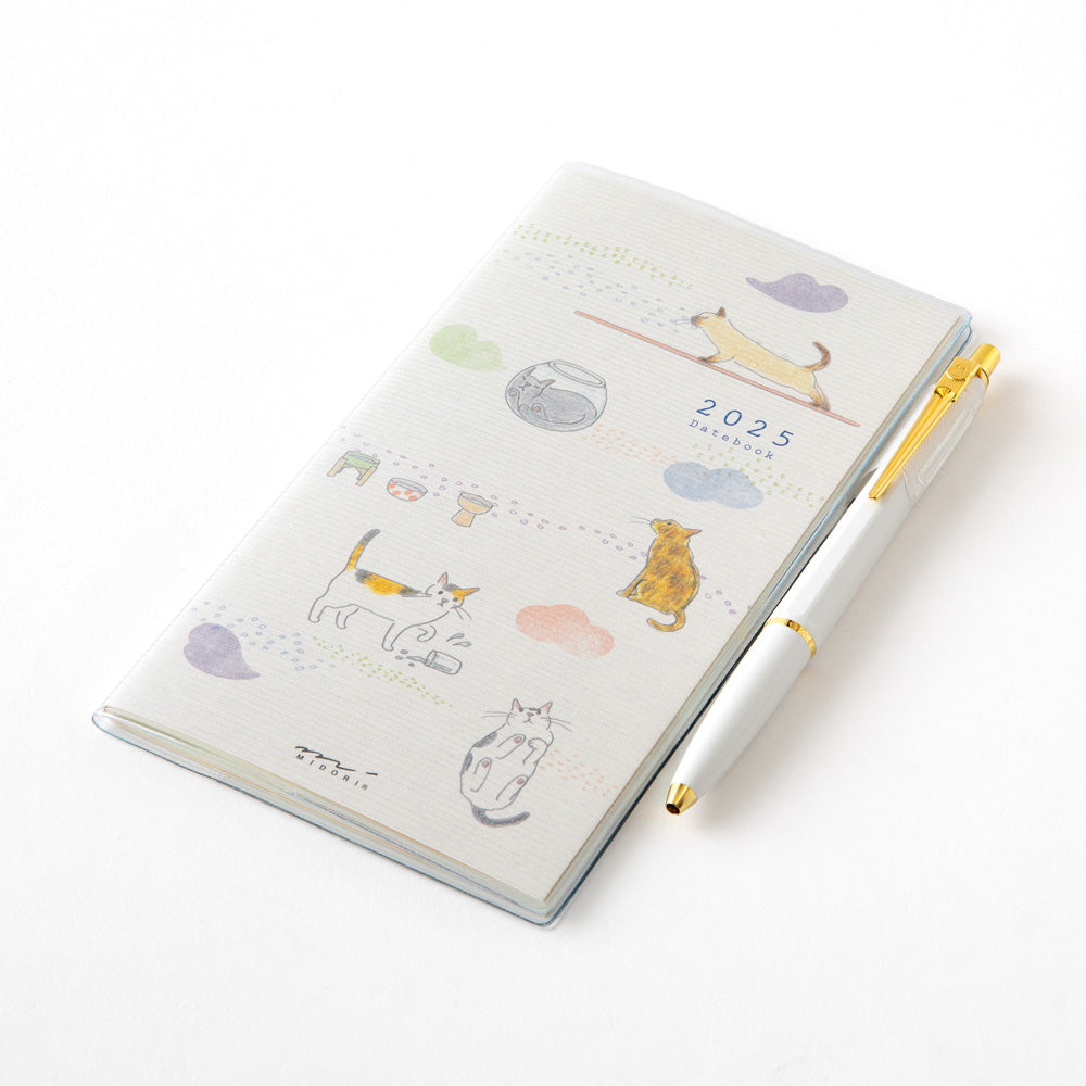 MIDORI - MD Notebook - 2025 Pocket Diary <Slim> - Cat