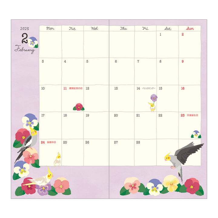 MIDORI - MD Notebook - 2025 Pocket Diary <Mini> - Bird