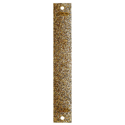 ART JUDAICA - Perspex Mezuzah with Gold Glitter Back - 12 cm