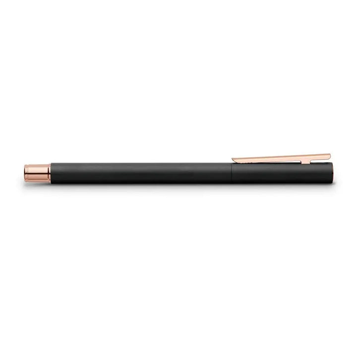 FABER CASTELL - NEO SLIM METAL FOUNTAIN PEN WITH GIFT CASE - BLACK WITH ROSE GOLD