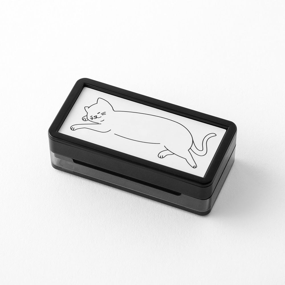 MIDORI - Paintable Stamp Pre-inked – Half Size - Cat