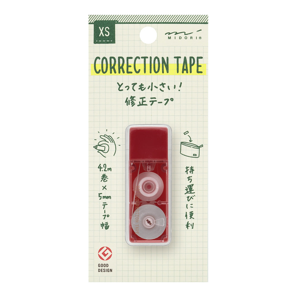 MIDORI - XS Correction Tape - Red/Blue/Black/White - Free Shiping to US and Canada