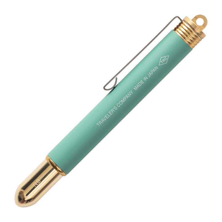 TRAVELER'S NOTEBOOK - Limited Edition Factory Green Brass Rollerball Pen - Free shipping to US and Canada - Vancouver Buchan's Kerrisdale Stationery Store