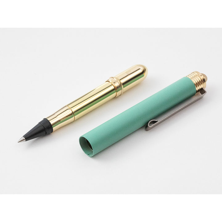 TRAVELER'S NOTEBOOK - Limited Edition Factory Green Brass Rollerball Pen - Free shipping to US and Canada - Vancouver Buchan's Kerrisdale Stationery Store