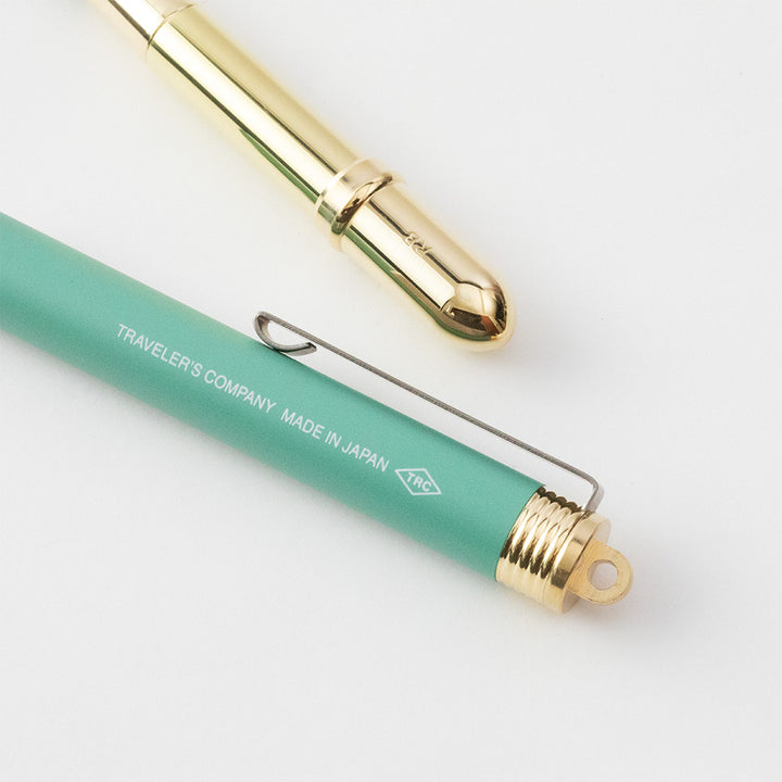 TRAVELER'S NOTEBOOK - Limited Edition Factory Green Brass Rollerball Pen - Free shipping to US and Canada - Vancouver Buchan's Kerrisdale Stationery Store