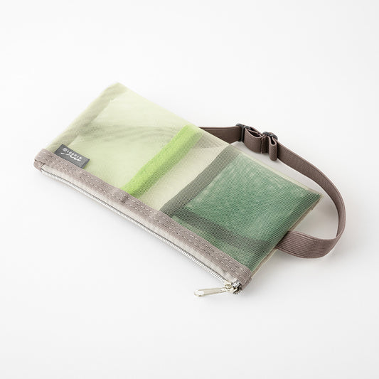 MIDORI - Book band Pen case - Mesh Green