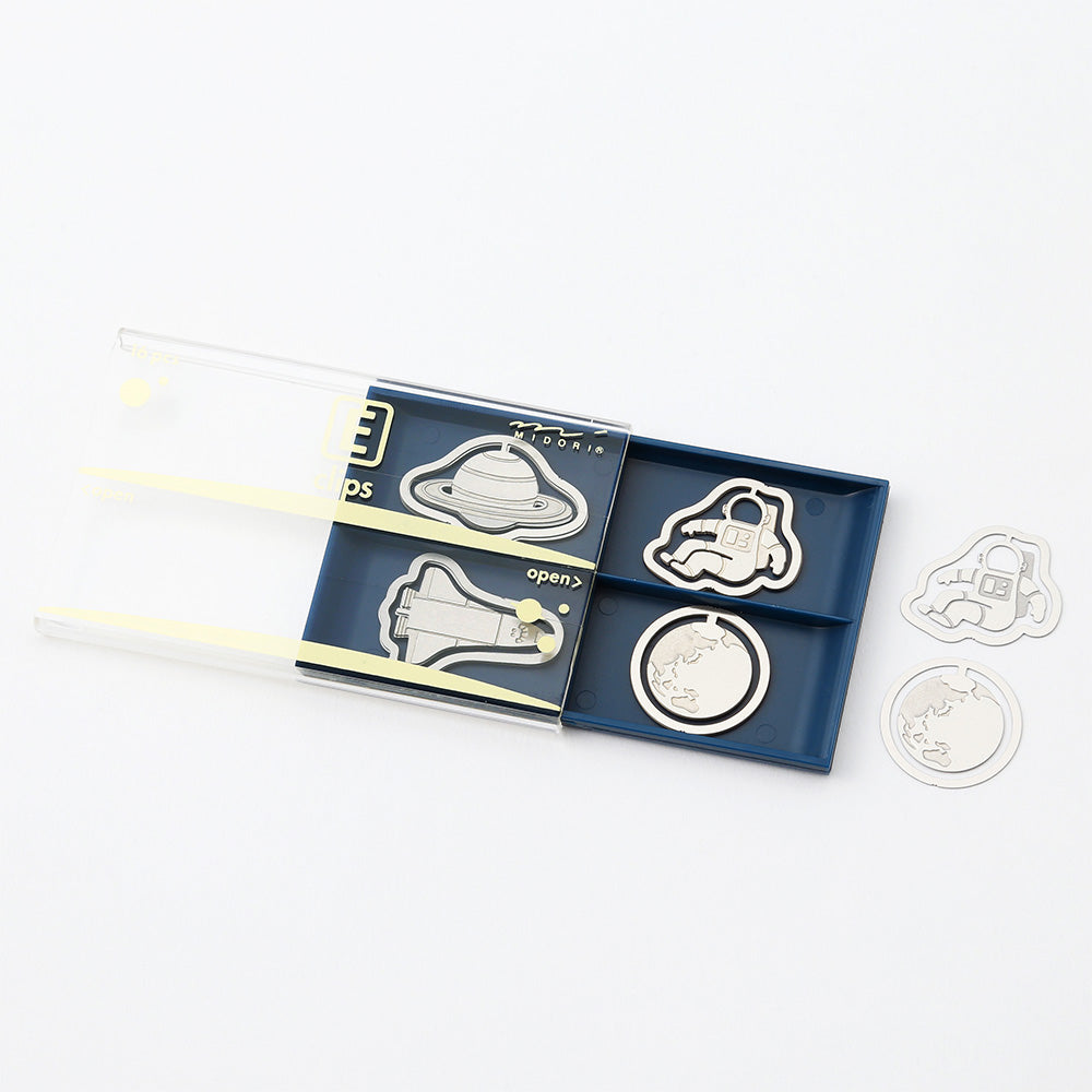 Midori - Etching Clips - Space Theme Paper Clip