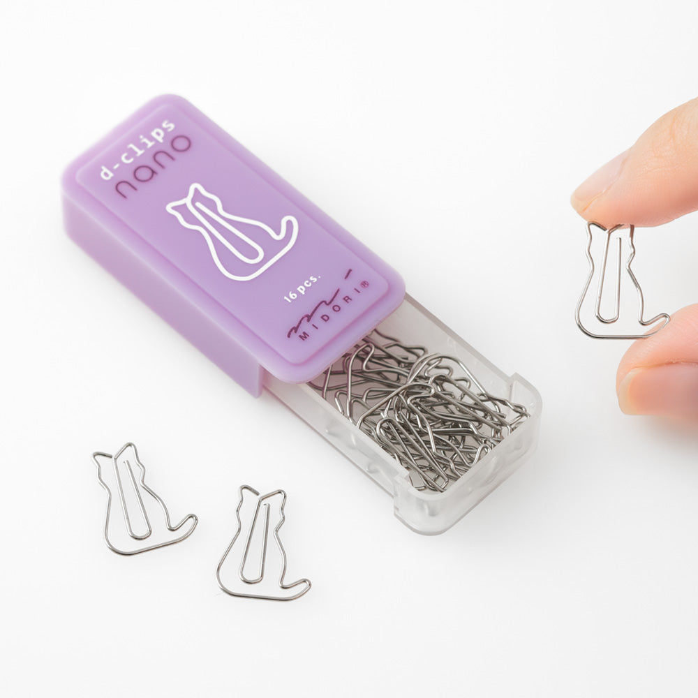 Midori - D Clips Nano - Cat Shape Paper Clip