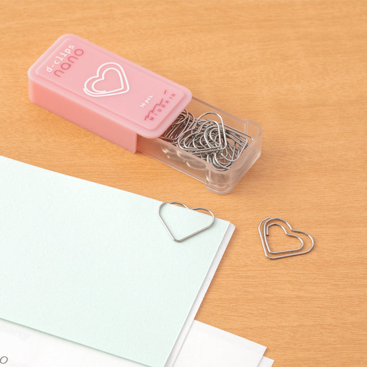 Midori - D Clips Nano - Heart Shape Paper Clip