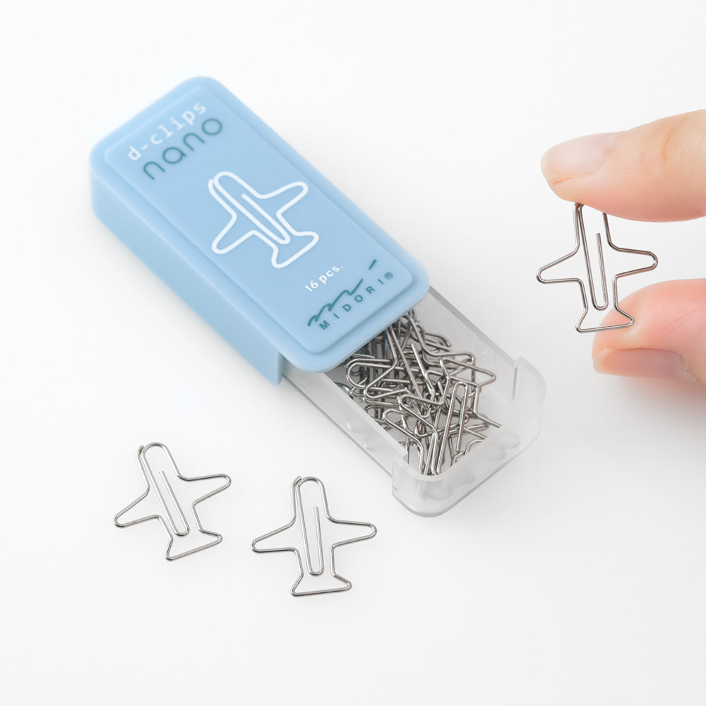 Midori - D Clips Nano - Airplane - Paper Clip 