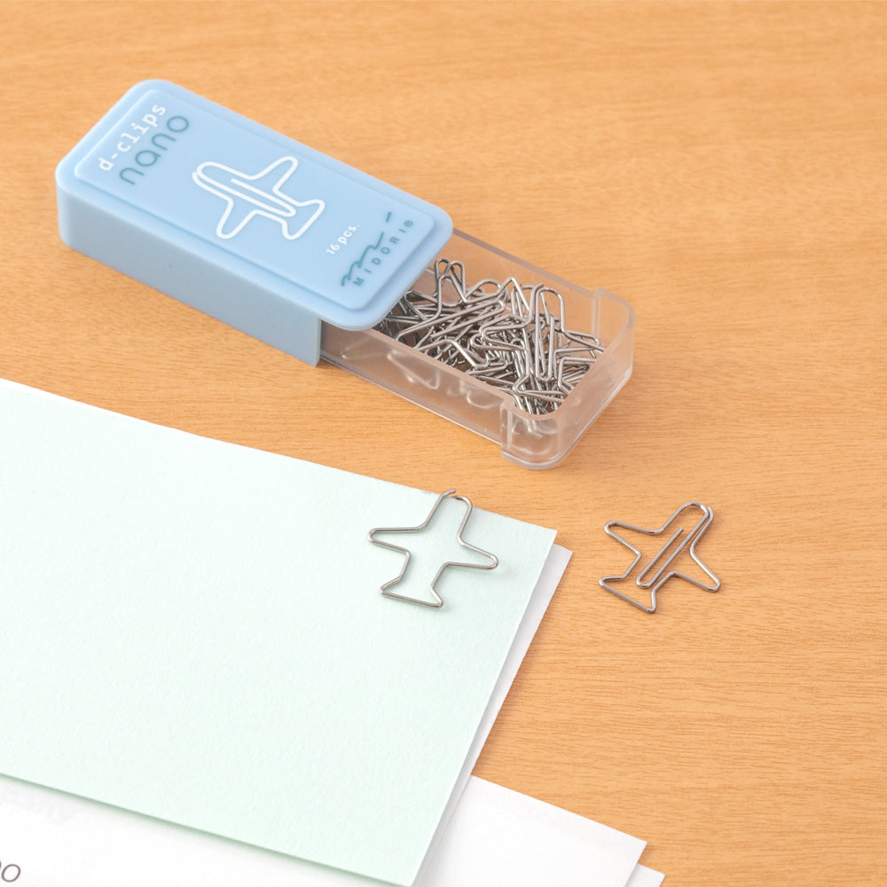 Midori - D Clips Nano - Airplane - Paper Clip 