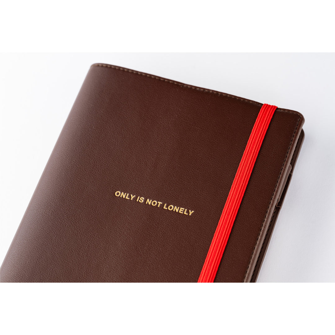 Hobonichi Techo 2025 - A5 Cover Only - Only is Not Lonely (Chocolate) - Free shipping to US and Canada - Vancouver Buchan’s Kerrisdale Stationery Store