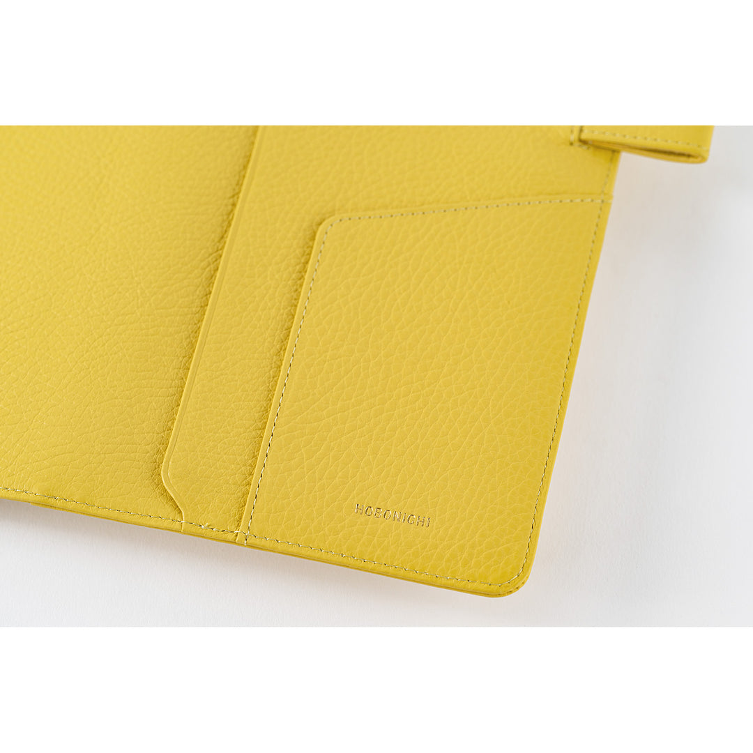 Hobonichi Techo 2024 - A5 Cover Only -  Leather: Brilliant Yellow - Free shipping to US and Canada - Vancouver Buchan’s Kerrisdale Stationery Store