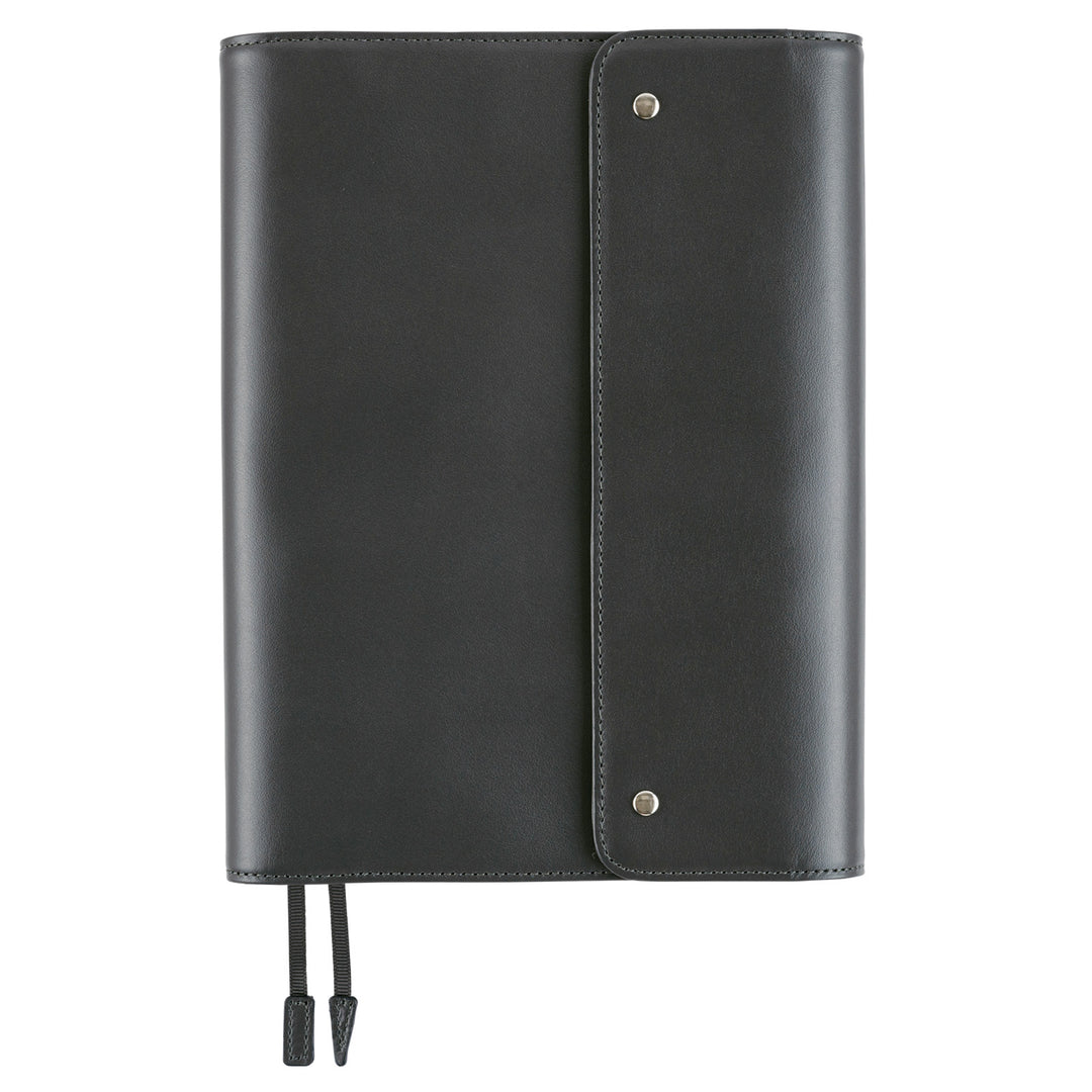 Hobonichi Techo 2025 - A5 Trifold Leather Cover - Leather: Charcoal Gray - Free shipping to US and Canada - Vancouver Buchan’s Kerrisdale Stationery Store