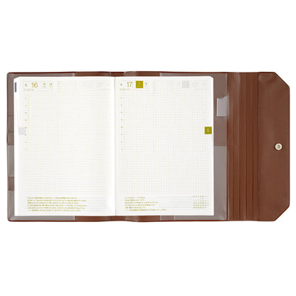 Hobonichi Techo 2025 - A5 Cover Only - Alettone (Brown) - Free shipping to US and Canada - Vancouver Buchan’s Kerrisdale Stationery Store