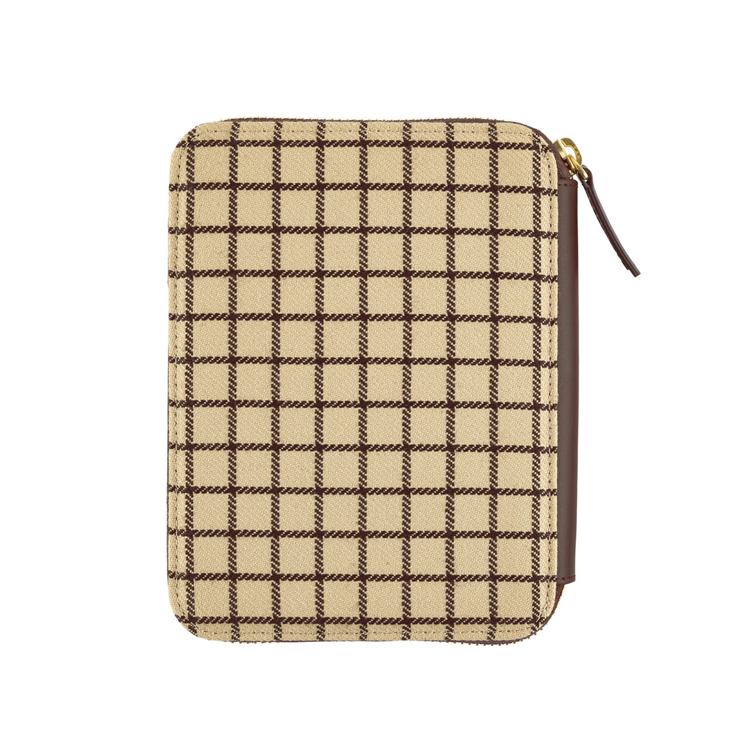 Hobonichi Techo 2025 - A6 Cover Only -  Taut Zipped (Cafe au Lait Plaid) - Free shipping to US and Canada - Vancouver Buchan’s Kerrisdale Stationery Store