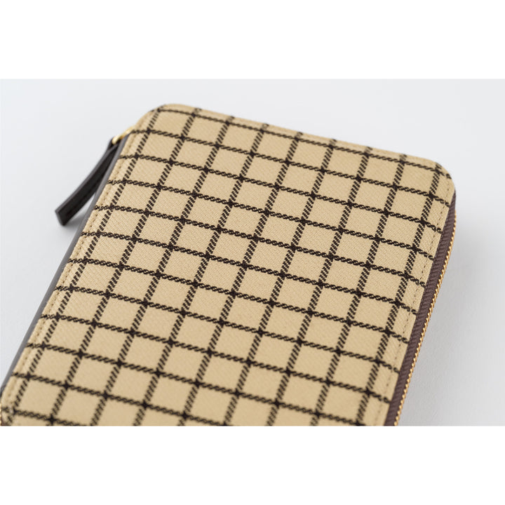 Hobonichi Techo 2025 - A6 Cover Only -  Taut Zipped (Cafe au Lait Plaid) - Free shipping to US and Canada - Vancouver Buchan’s Kerrisdale Stationery Store