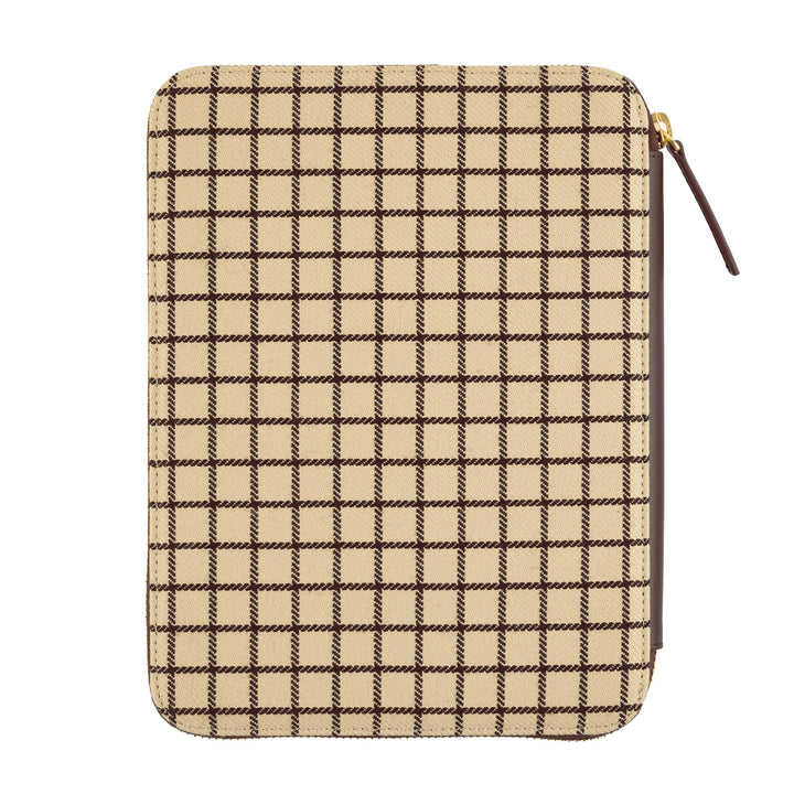 Hobonichi Techo 2025 - A5 Cover Only -  Taut Zipped (Cafe au Lait Plaid) - Free shipping to US and Canada - Vancouver Buchan’s Kerrisdale Stationery Store