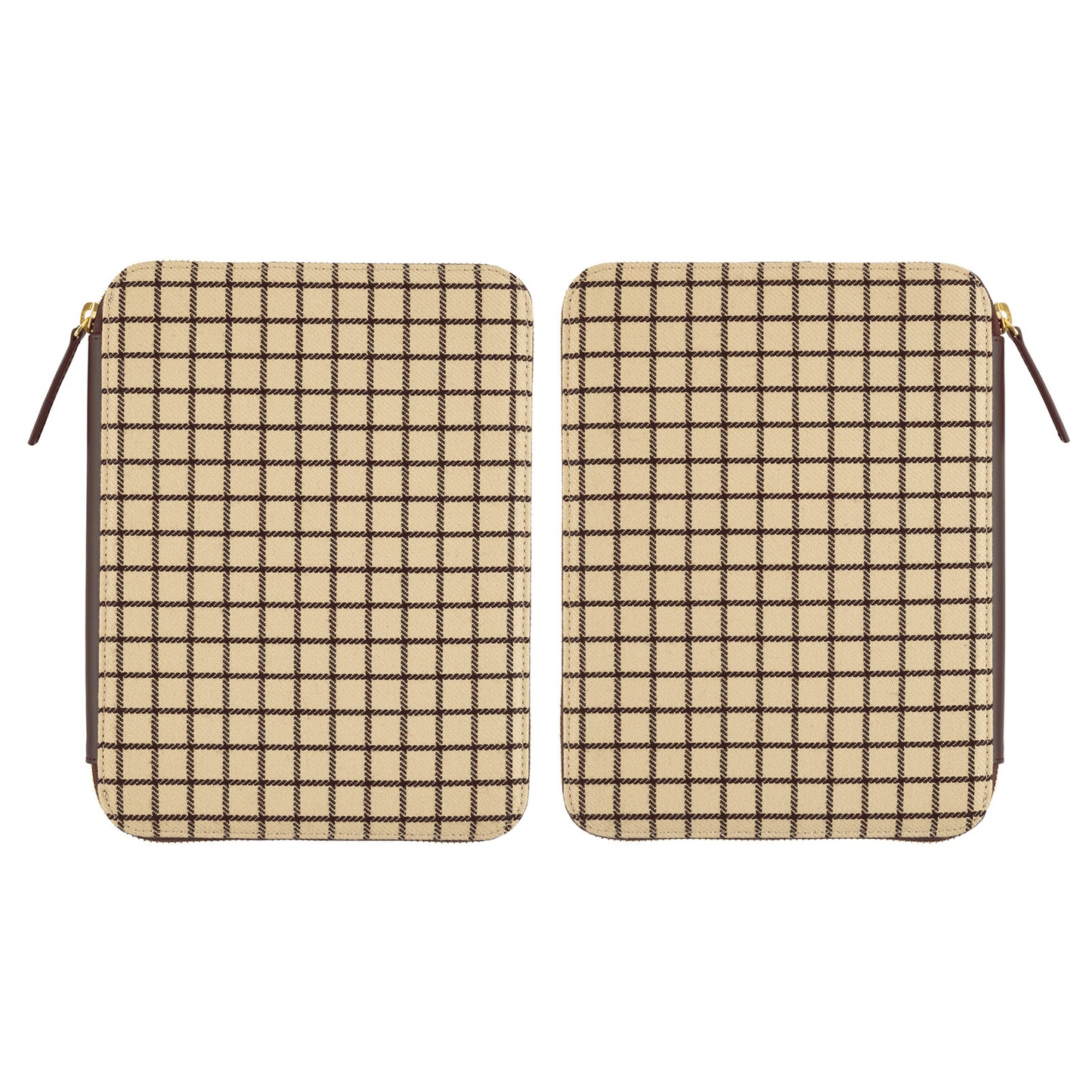 Hobonichi Techo 2025 - A5 Cover Only -  Taut Zipped (Cafe au Lait Plaid) - Free shipping to US and Canada - Vancouver Buchan’s Kerrisdale Stationery Store