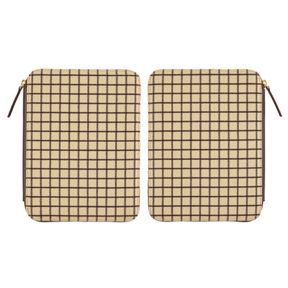 Hobonichi Techo 2025 - A5 Cover Only -  Taut Zipped (Cafe au Lait Plaid) - Free shipping to US and Canada - Vancouver Buchan’s Kerrisdale Stationery Store