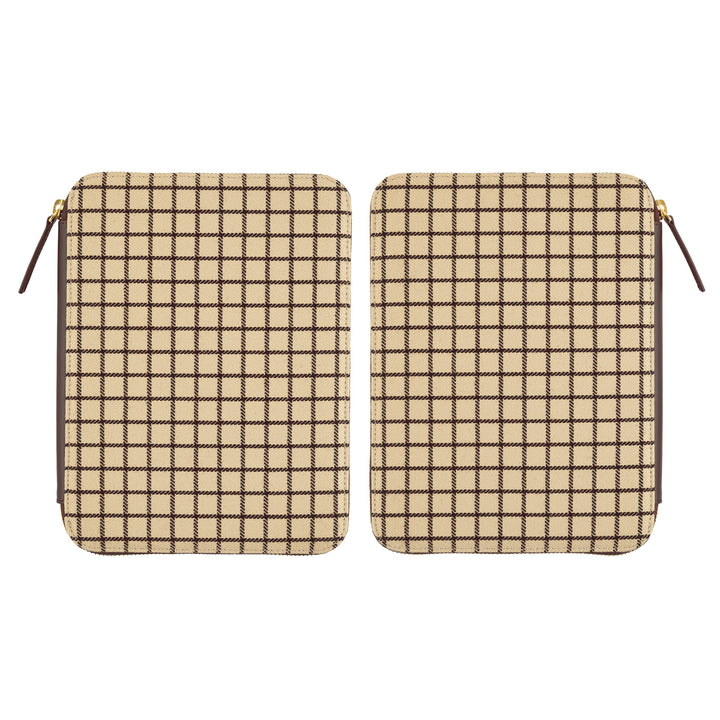 Hobonichi Techo 2025 - A5 Cover Only -  Taut Zipped (Cafe au Lait Plaid) - Free shipping to US and Canada - Vancouver Buchan’s Kerrisdale Stationery Store