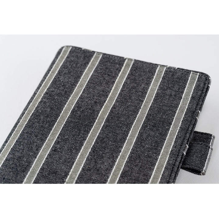 Hobonichi Techo 2025 - A5 Cover Only - Lined Fabric: Twill (Navy x Gray) - Free shipping to US and Canada - Vancouver Buchan’s Kerrisdale Stationery Store