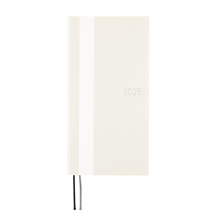 Hobonichi Techo 2025 - Weeks/Wallet Planner Book - White Line: Ivory (English/Monday Start/January Start)