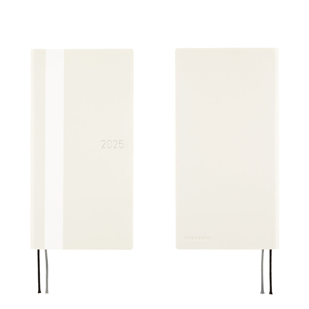 Hobonichi Techo 2025 - Weeks/Wallet Planner Book - White Line: Ivory (English/Monday Start/January Start)