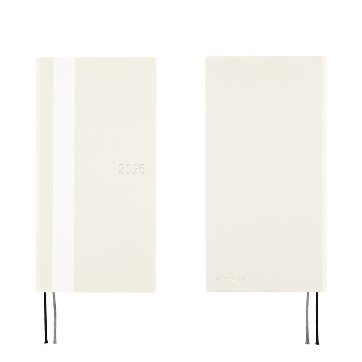 Hobonichi Techo 2025 - Weeks/Wallet Planner Book - White Line: Ivory (English/Monday Start/January Start)