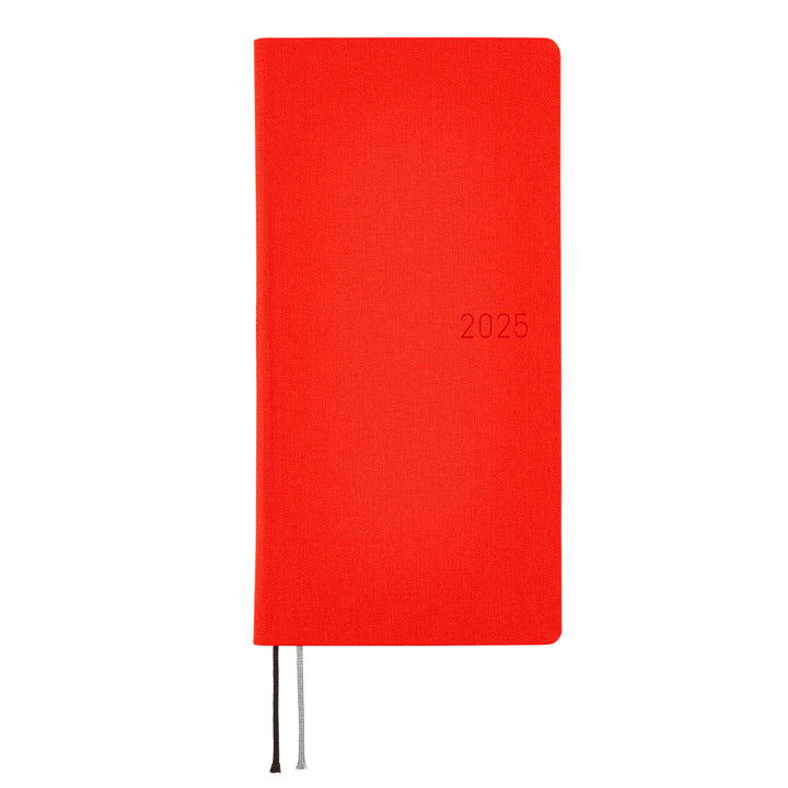 Hobonichi Techo 2025 - Weeks/Wallet Planner Book - Colors: Chili Pepper (English/Monday Start/January Start)