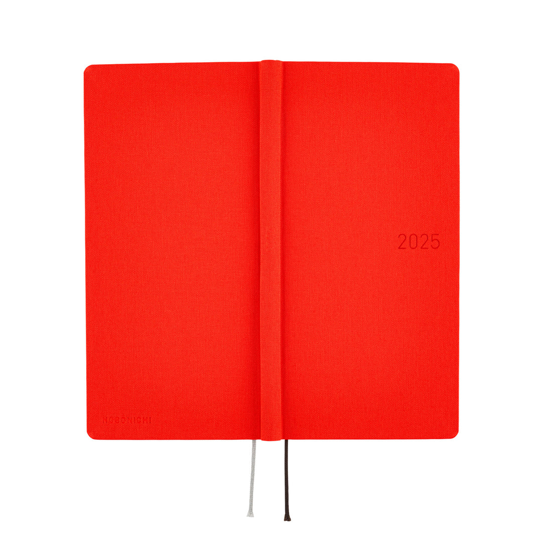 Hobonichi Techo 2025 - Weeks/Wallet Planner Book - Colors: Chili Pepper (English/Monday Start/January Start)