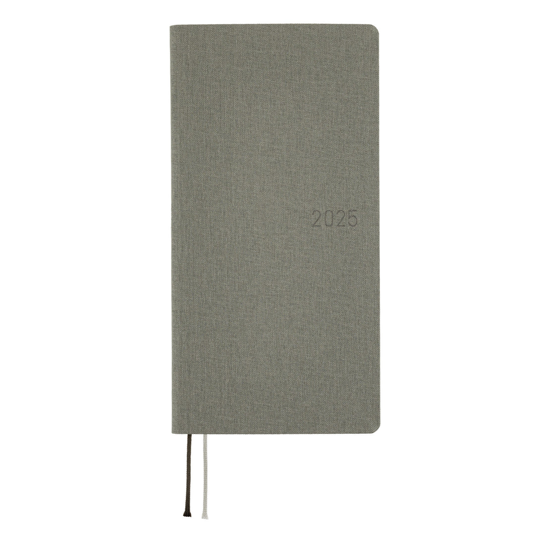 Hobonichi Techo 2025 - Weeks/Wallet Planner Book - Colors: Smoke Gray (English/Monday Start/January Start)