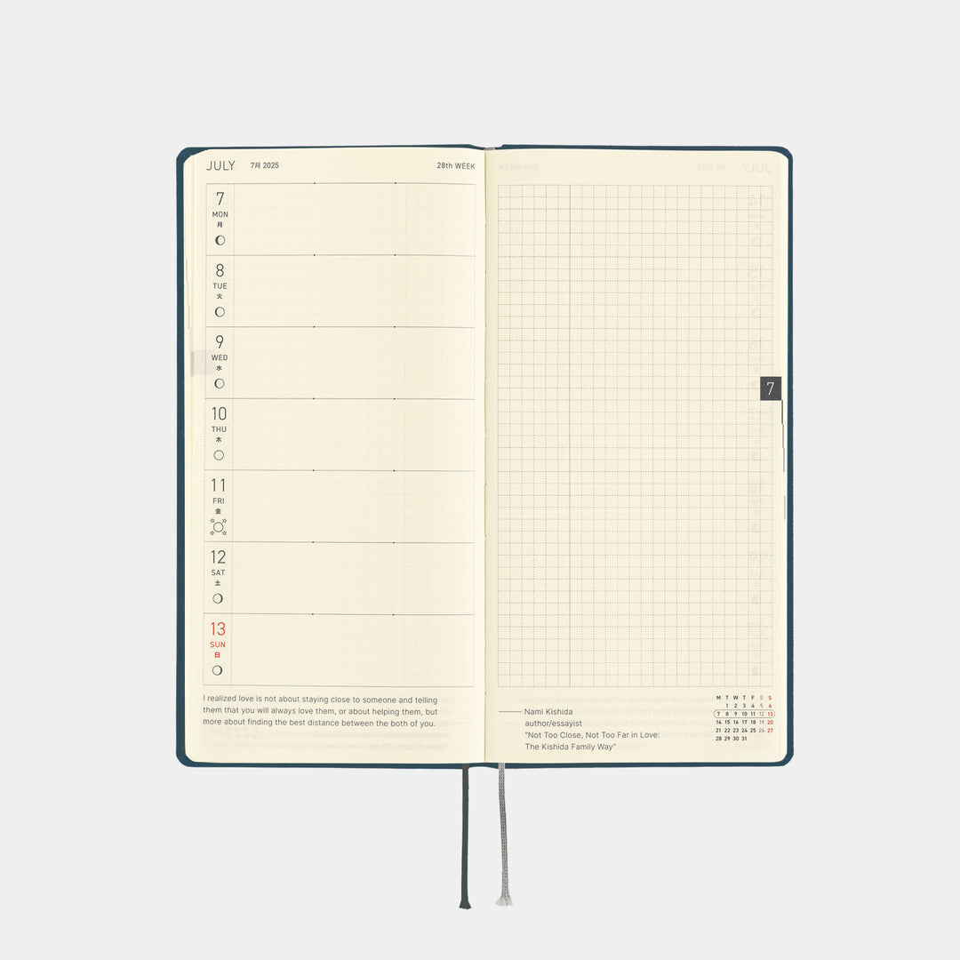 Hobonichi Techo 2025 - Weeks/Wallet Planner Book - Colors: Star Dust (English/Monday Start/January Start)