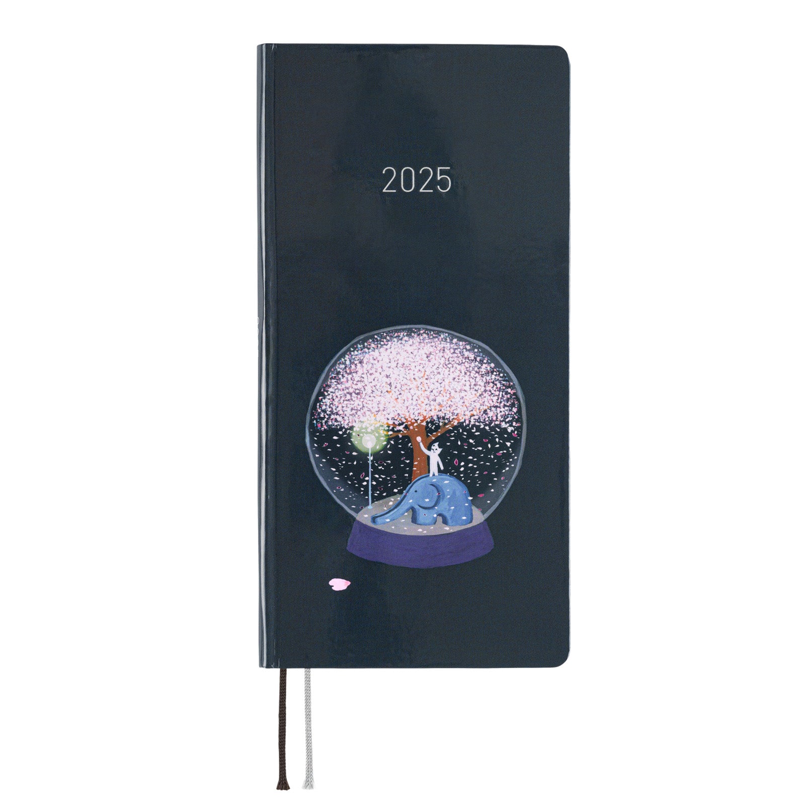 Hobonichi Techo 2025 - Weeks/Wallet Planner Book - Hiroko Kubota: Night Cherry Blossom Snow Globe (English/Monday Start/January Start)  - Free shipping to US and Canada - Vancouver Buchan’s Kerrisdale Stationery Store