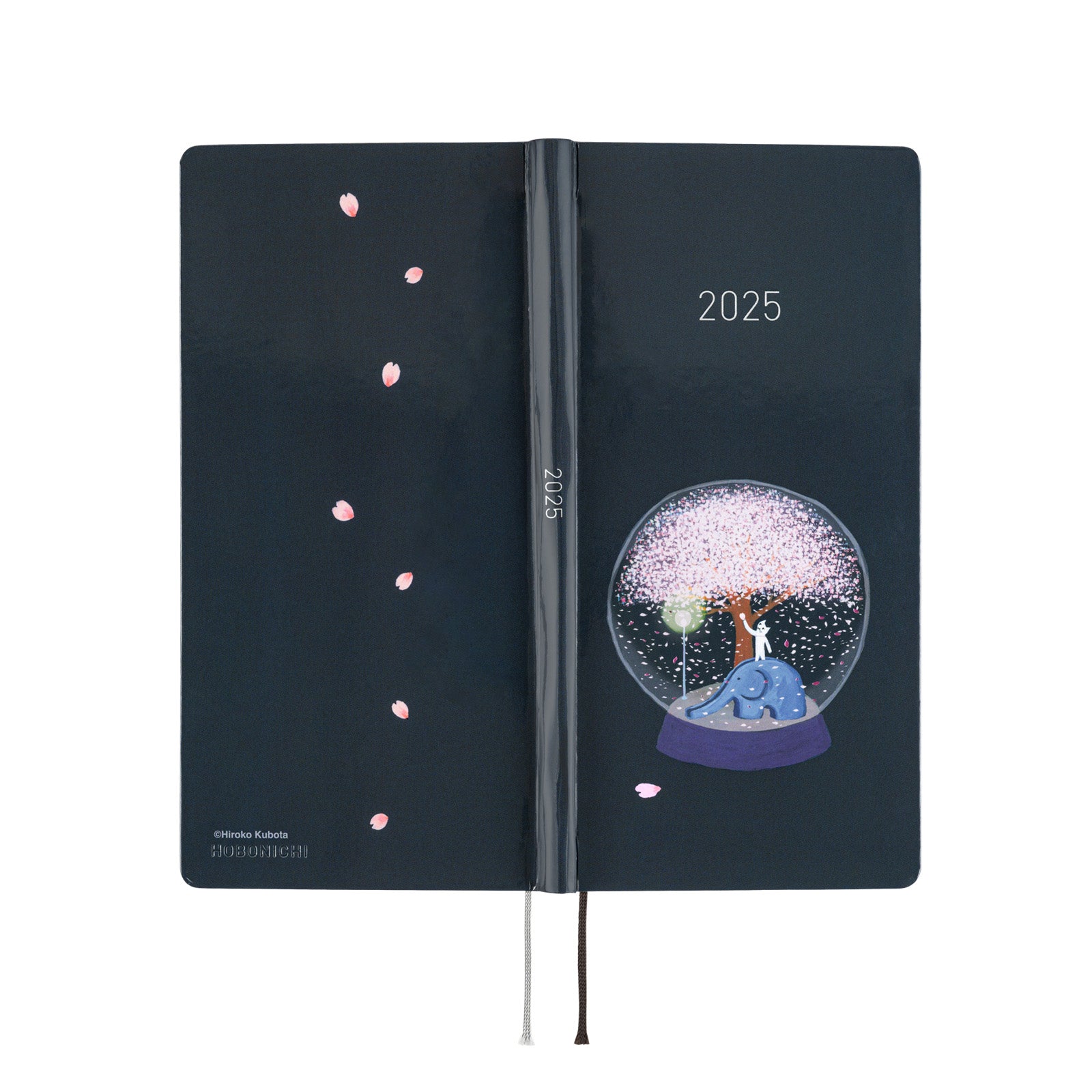 Hobonichi Techo 2025 - Weeks/Wallet Planner Book - Hiroko Kubota: Night Cherry Blossom Snow Globe (English/Monday Start/January Start)  - Free shipping to US and Canada - Vancouver Buchan’s Kerrisdale Stationery Store