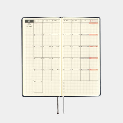 Hobonichi Techo 2025 - Weeks/Wallet Planner Book - Hiroko Kubota: Night Cherry Blossom Snow Globe (English/Monday Start/January Start)  - Free shipping to US and Canada - Vancouver Buchan’s Kerrisdale Stationery Store