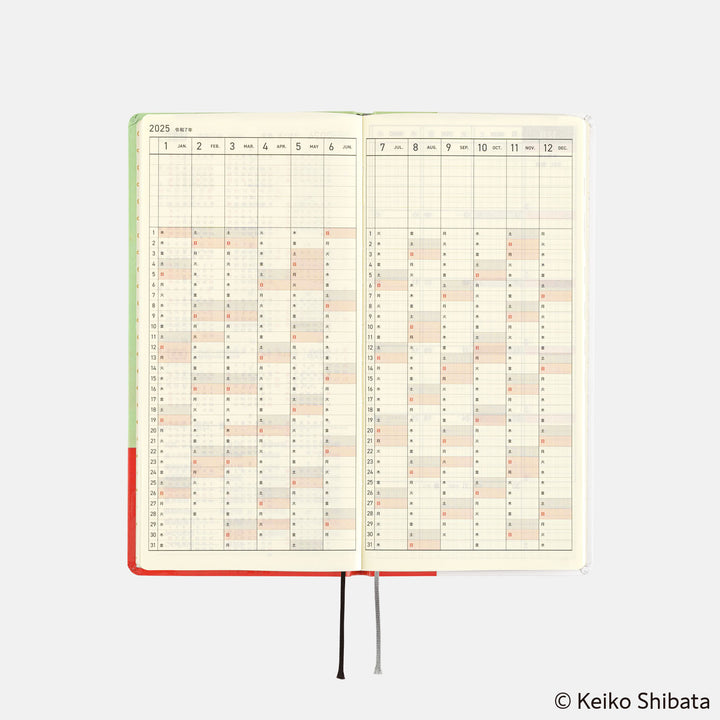 Hobonichi Techo 2025 - Weeks/Wallet Planner Book - Keiko Shibata: Thanks for your hard work, Aoki-san (English/Monday Start/January Start) - Free shipping to US and Canada - Vancouver Buchan’s Kerrisdale Stationery Store